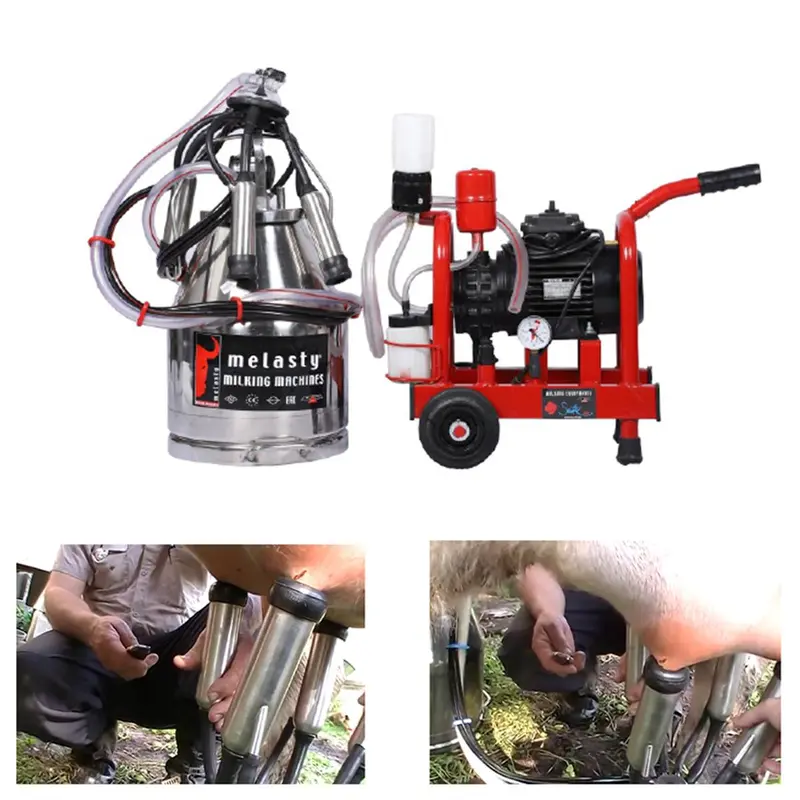 Melasty 25L Single Bucket Milking Machine 6 to 15 Cows/Hr